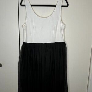 Forever 21 Black and White Tulle Dress - Size 1X